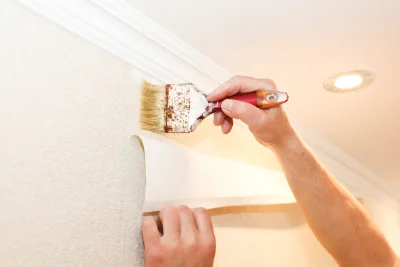 Pose de papier peint à Guilleville — revêtements muraux et toiles de verre